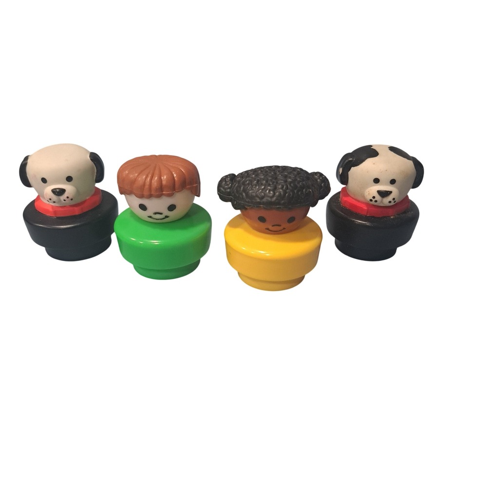 VTG Fisher Price Little People Chunky Figure Lot Dogs Boy Girl 90s Early 2000s